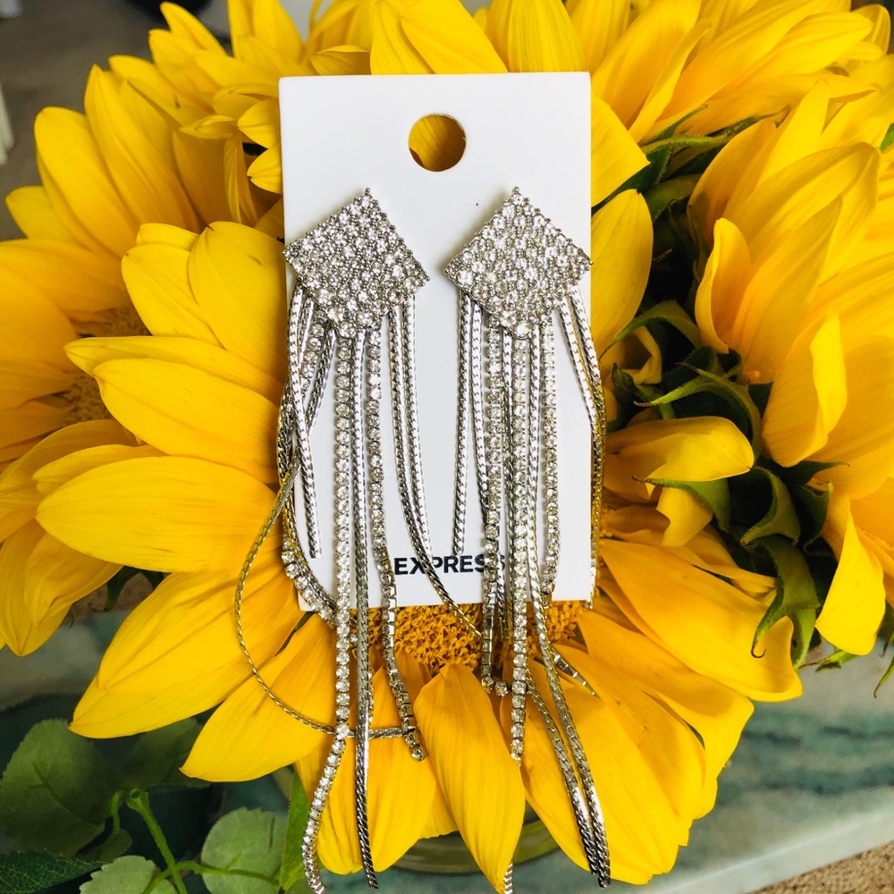 Express Rhinestone/ Chain earrings - Picture 4 of 5